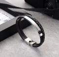 Gelang Kulit Pria 2 Layer Clip Style - Leather Men's Bracelet!. 