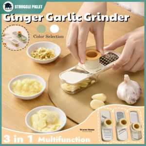 3 In 1 Ginger Garlic Grinder Multifunction Protable Slicer Crushing Spice Gadget Kitchen Manual Tool