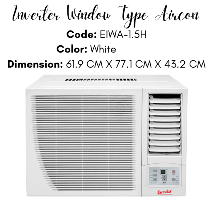 Eureka eiwa 1 5h inverter window type aircon inverter air