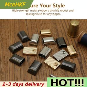 MceHKF 10Pcs Metal Zipper Stopper Zipper Tail Clip Set Plug With Screw DIY Repair For Shoe Backpack Coat Home Sewing Project