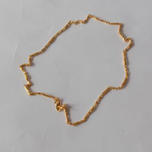 KALUNG RANTAI BAMBU TITANIUM ANTI KARAT GOLD DEWASA
