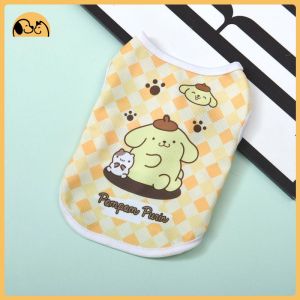 KP สัตว์เลี้ยงน่ารักเสื้อกั๊กสไตล์ตะวันตกสุดน่ารักสุนัขและแมวฤดูร้อนเสื้อผ้าเย็น Sanrio ชุด Damele เสื้อผ้าระบายอากาศ