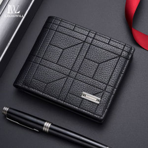 LouisWill Mens Short Wallet Soft PU Short Wallet Multi-Functional Wallet Large Capacity Purse Multi-Card Position ID Credit Cards Holders Casual Fashion Bag Business Wallets