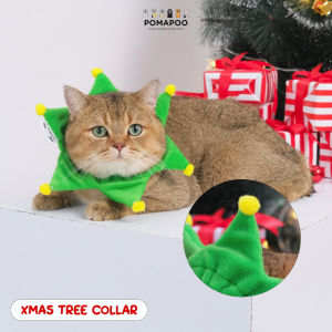 POMAPOO - Kalung Kucing dan Kalung Anjing Xmas Tree Collar Christmas & Natal Edition
