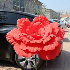 PURETEN 40/50cm Artificial Peony Giant Window Display Fake Flowers PE Simulation Peony Flower Photo Props