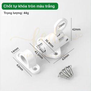 Chốt Cửa Tự Động Bằng Nhôm Cao Cấp – Tự Gài Khi Đóng Kéo Tay Để Mở - Nhỏ Gọn Bền Đẹp Nhiều Màu Tùy Chọn