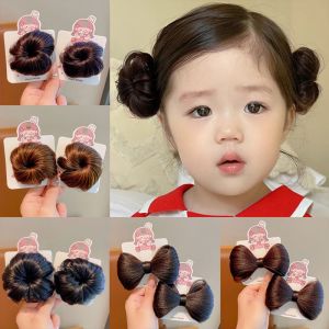 Childrens Wig Hair Clip Girl Bow Ball Hair Bud Hairpin Cute Wig Hair Accessories