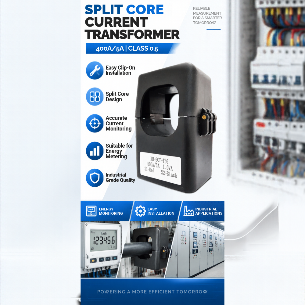 Class 5 Design Split Core Current Transformer CT 500/5A - 5000A/5A Class 0.5 Clamp-On ...