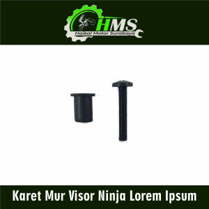 Karet Mur Visor Ninja (+Baut Plastik) - Dudukan Ganjal Ganjel Baut Baud Mor Visor Kaca Depan Winshield Windshild Win Shield Winsil Wellnut Ninja Vixion New