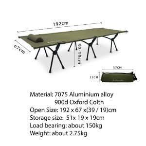 CampBoost DEFTHIKE Military Foldable Cot Bed Katil Lipat Tilam Camping Equipment Folding Bed Katil Camping Outdoor