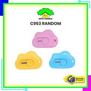 MI-C953 Cutter Mini Lucu Bentuk Awan / Pisau Kartun Alat Bantu Potong Kertas Alat Tulis Kantor