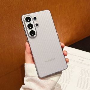 Luxury Corrugated Pattern Matte Phone Case For Samsung S26 S25 S24 S23 Plus Ultra Shockprooof Hard Slim Plastic Wave Back Cover