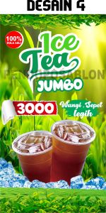 Banner Es Teh Jumbo Spanduk Es Teh Jumbo 100x50
