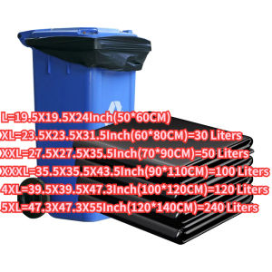 50pcs Garbage Bag Black L XL XXL XXXL 4XL 5XL