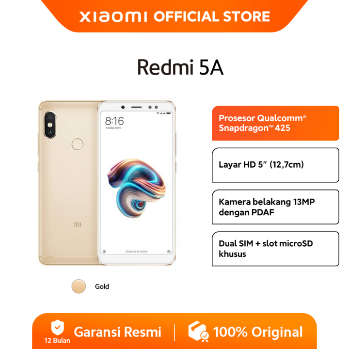 2gb Ram Redmi 5a Price 32 Official Xiaomi Redmi 5A Gold