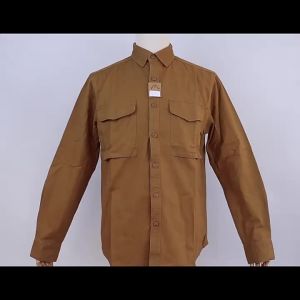 Cargo Shirt For Men Long Sleeve Premium Cotton Solid Color Washing Lapel Youth Japan Style Simple Handsome Boyfriend Clothing2026