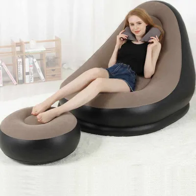 Ghế Nệm Hơi Tựa Lưng SOFA Cao Cấp Ghế Hơi Có Đế Vỏ Nhung Ghế Sofa Hơi Êm Ái Ghế Hơi Mang Đến Cho Bạn Nằm Thư Giãn Thỏa Mái Nằm Đọc Sách Xem Tivi