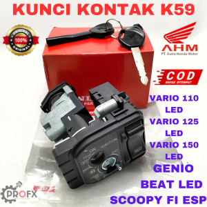 KUNCI KONTAK SET ASSY VARIO 125 LED HONDA K59 KUALITAS ORIGINAL ASLI AHM GEMBOK MOTOR KONCI