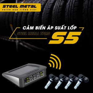 Bảo Hành 12 Tháng - 1 Đổi 1 Trong 14 Ngày Cảm biến áp suất lốp TPMS thông báo bằng tiếng việt màn hình LED đa sắc bản quốc tế pin NL mặt trời