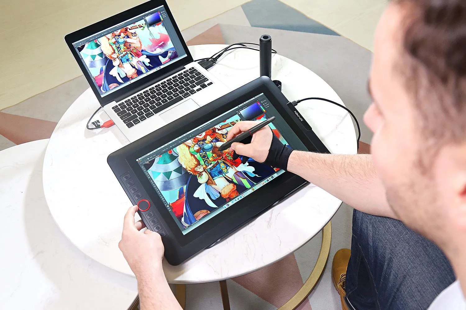 XPPen Artist 15.6 Pro เมาส์ปากกาแบบหน้าจอวาดภาพ ขนาด 15.6 นิ้ว แรงกดปากกา 8192 ระดับ ค่าสี 120% sRGB