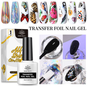 BORN PRETTY 10ml Transfer Foil Gel Nail Art Polish Nail UV Gel Adhesive Sticker Nail Glue Soak Off UV Printing Gel Varnish Nail Art Gel