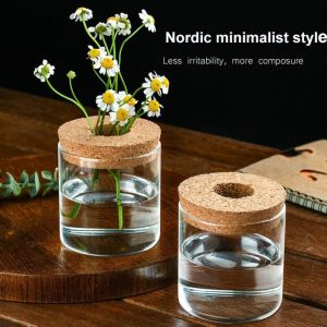 TLE96110 Transparent Hydroponic Flower Pot Creative Mini Terrarium Decoration Soilless Home Glass Vase