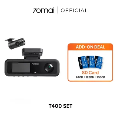 [2026 NEW] 70mai T400 3-Channel Dashcam 2.5K | Built-in GPS | Infrared Night Vision | Supercapacitor | E-hailing & Grab Taxi