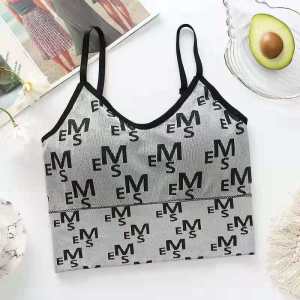 READY STOCK👑ES 172 Women singlet lingerisportseamlessyogajoggingbreastfeedingmaternity brains潮字母美背背心无缝吊带裹胸抹胸女外穿运