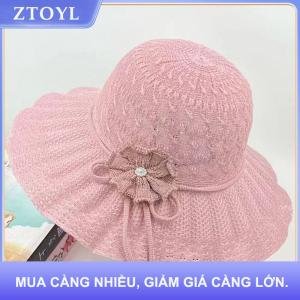 【ZTOYL】 Rộng vành UV bảo vệ mũ rơm thời trang giản dị thoáng khí bãi biển cap xô hat mùa hè Mũ mặt trời