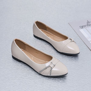 BX36 Korean Fashion Flat Womens Shoes Shiny Doll Shoes