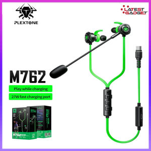 Plextone MX762 Type-C Simultaneous Charging Gaming Earphone With Boom Mic - Green