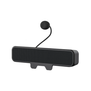 Gaming Conference Speaker with Removable Microphones Rich Stereo Sound USB Connection Clamps On Design PC for Game