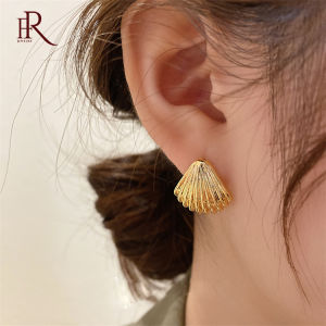 Frascati Khuyên Tai Dạng Hạt Vỏ Kim Loại Mạ Vàng Cho Nữ Khuyên Tai Đơn Giản Hàn Quốc Mới Quà Tặng Trang Sức