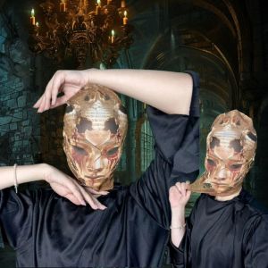 DEQIX 3D Halloween s Breathable Mesh Visualized Skull Cosplay Creative Elastic Headwear Zombie Halloween Party