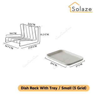 Solaze 304 Stainless Steel Dish Rack Drying Plate Holder Stand Countertop Dish Drain Rack