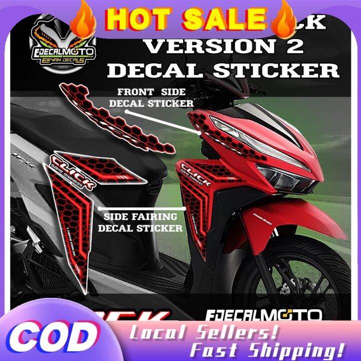 Honda Click I I Side Fairing Vinyl Decal Sticker Beehive Edition Lazada Ph