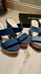Denim Stripe Highheels 7cm RS3033-1