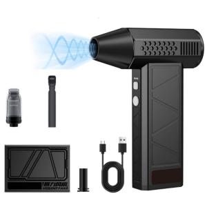 Handheld Cordless Air Duster With 3 Speed Modes 130000RPM Highly power For Computer Cleaning Car Interior And Electronics Maintenance