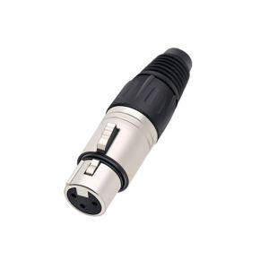 BAZAARS Black Silver Microphone Accessories Microphone Plug Male Female MIC Snake Plug Microphone Connectors XLR Wire Connector 3 Pin XLR Plug MIC Cable Connector