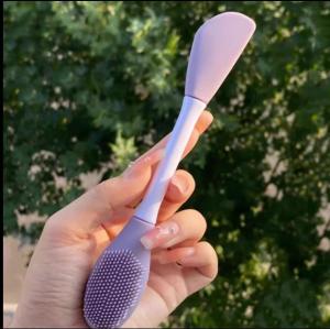 Dorisna Double Head Silicone Facial Mask Brush Facial Massage Cleaning Brushs DIY Mud Film Scraper Facial Care Tool