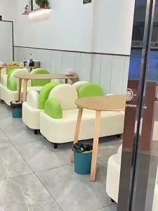 Coffee shop dessert shop fashionable double seater sofa milk tea shop table and chair combination