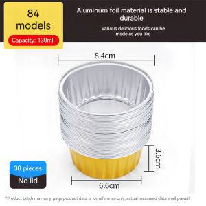 Air Fryer Aluminum Pans 30 Pack - 8" Round Disposable Foil Pans Oven & Freezer Safe Foil BBQ Baking Tray No Lids