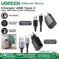 UGREEN Charger USB Type C Pengisian Daya Cepat Support Samsung, Xiaomi, Oppo, Vivo Fast Charging 10W 18W. 
