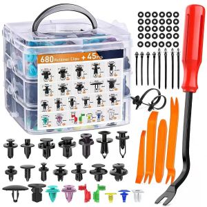 Ốc vít nhựa ô tô cản xe cố định đinh tán nhựa kẹp nhựa ô tô Hộp chốt nhựa vít nhựa nhiều kích cỡ lắp cản