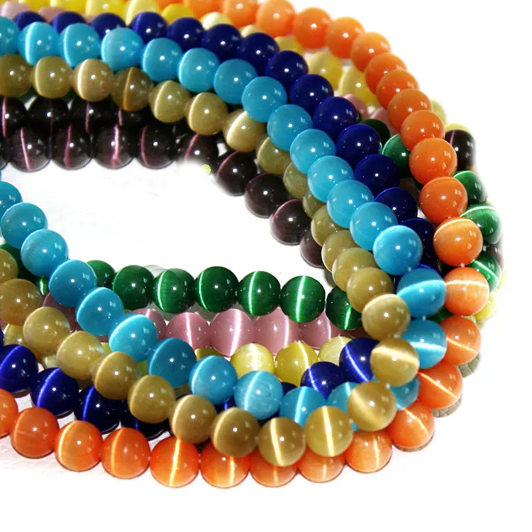 4 6 8 10 12mm Multicolor Natural Stone Cat Eye Beads For Jewellery Making DIY Bracelet Necklace Earrings Accessories Lazada PH