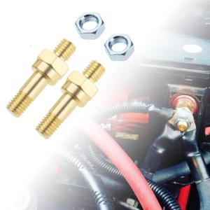 2PCS Studs Side Post Terminal Adapter Bolt Standard Side Post Extender Studs Brass and Long
