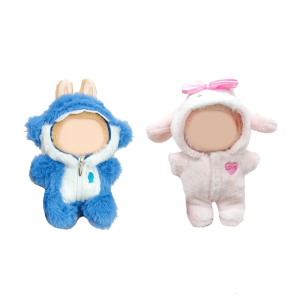 Búp bê vải nhung Romper trang phục thỏ Cho Anime 17Cm Ngồi Búp Bê Trẻ Em Sưu Tập vải nhung lông treo Búp Bê Dressingup Bộ Dụng Cụ