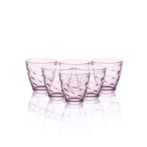 Bộ 6 Ly Thủy Tinh Flora Bormioli Rocco 384410V42021990 (260ml / Ly) - Tím