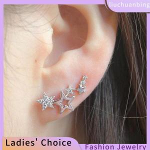 [COD] liuchuanbing Jewellery ต่างหูรูปดาวสำหรับผู้หญิงที่มีสไตล์เรียบง่ายต่างหูแบบห้อยประดับพลอยเทียมสวยงามอเนกประสงค์สำหรับผู้หญิง1คู่เครื่องประดับแฟชั่น