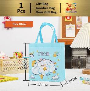 Space Rabbit Non Woven Bag Snacks Bag (142) Student Nonwovens Storage Childrens Gift Bag Packaging Beg Kindergarten Kids Birthday Tote Goodies Beg1Pc